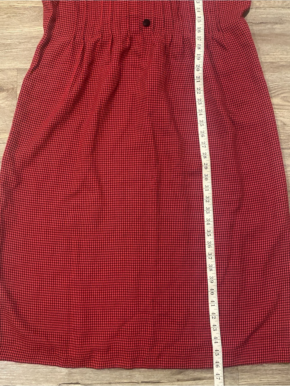 Vintage Lady Dorby Red and Black Houndstooth Trousers Dress Size 14W - Picture 7 of 7